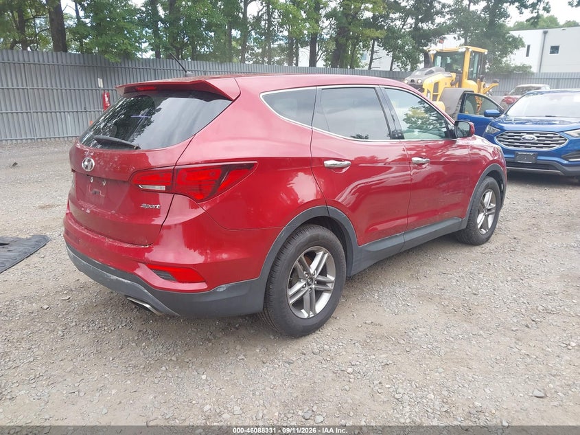 Vin: 5xyzt3lb4jg556742, lot: 46587938, hyundai santa fe sport 2.4l 20184
