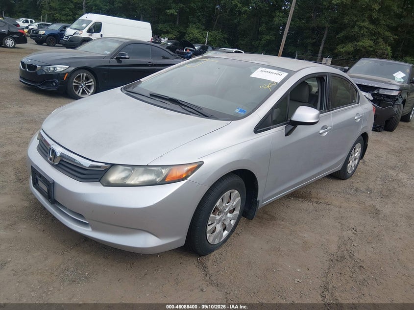 2012 Honda Civic, Обычный износ, IAAI, VIN 2HGFB2F5XCH301315 — фото 2