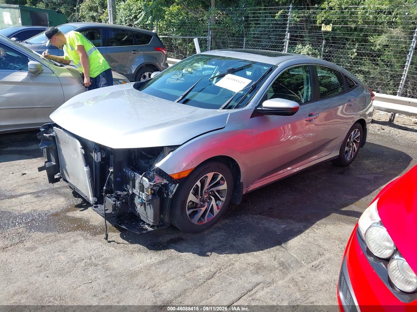 Vin: 19xfc2f80he026014, lot: 46588022, honda civic ex 20172