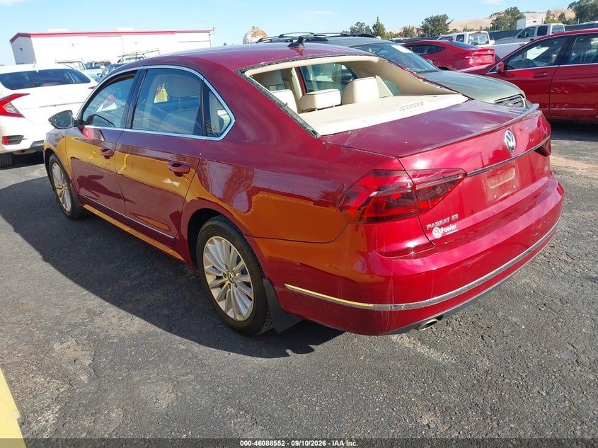 Vin: 1vwbt7a38hc024068, lot: 46588159, volkswagen passat 1.8t se 20173