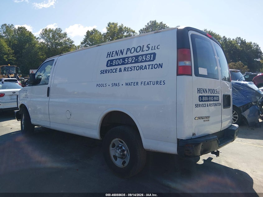 Vin: 1gcwgaff5g1118279, lot: 46588242, chevrolet express 2500 work van 20163