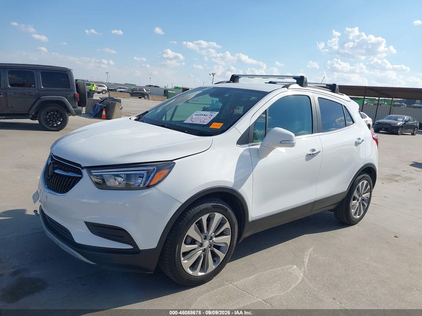Vin: kl4cjasb3kb882829, lot: 46588285, buick encore fwd preferred 20192
