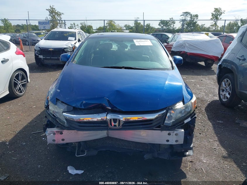 HONDA CIVIC 2012 VIN 19XFB2F84CE005453