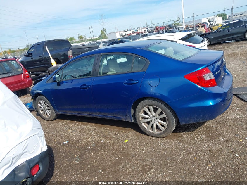 HONDA CIVIC 2012 VIN 19XFB2F84CE005453