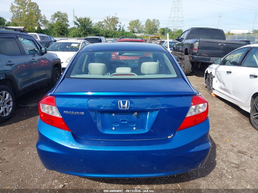 HONDA CIVIC 2012 VIN 19XFB2F84CE005453