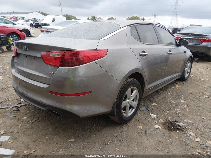 Vin: 5xxgm4a71fg387249, lot: 46588401, kia optima lx 20154