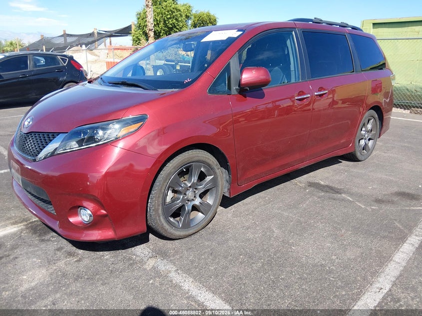 Vin: 5tdxk3dc7gs726508, lot: 46588409, toyota sienna se 8 passenger 20162