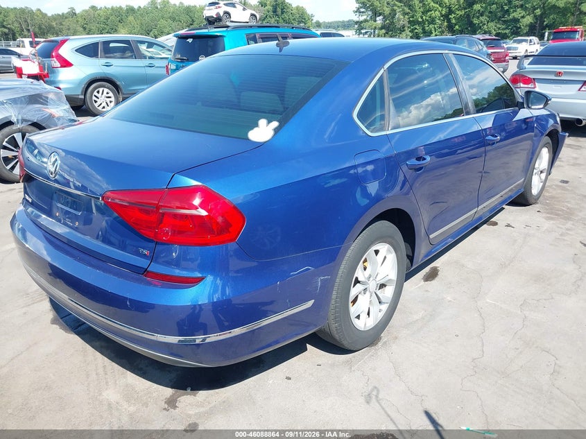 Vin: 1vwat7a3xgc038712, lot: 46588471, volkswagen passat 1.8t s 20164