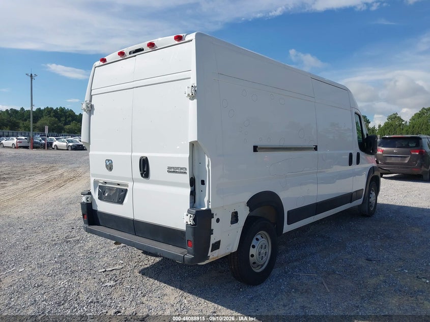 Vin: 3c6lrvdg3pe518099, lot: 46588522, ram promaster 2500 high roof 159 wb 20234