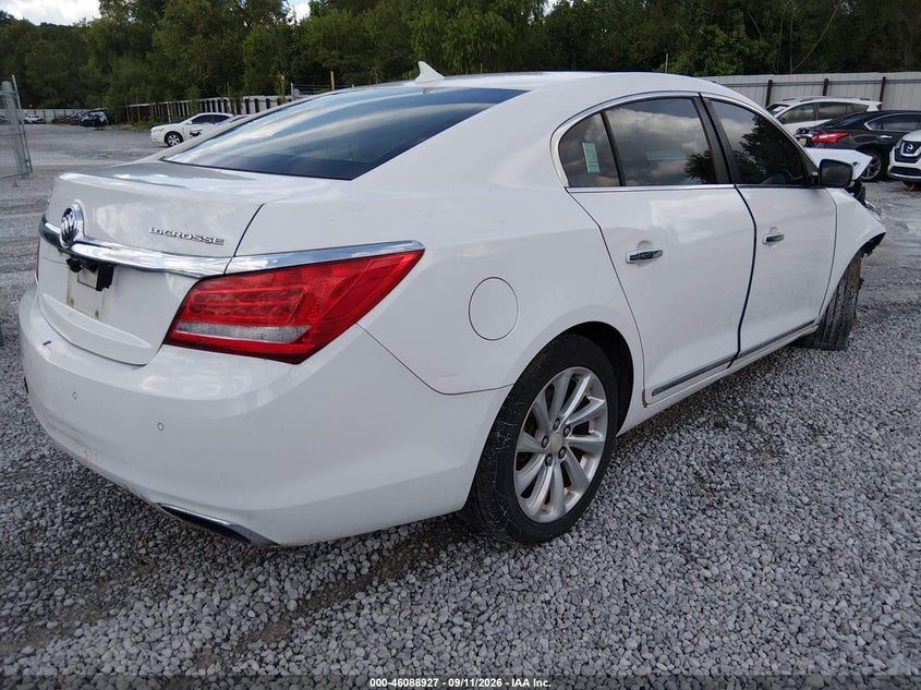 Vin: 1g4gb5g31ef106124, lot: 46588534, buick lacrosse leather group 20144