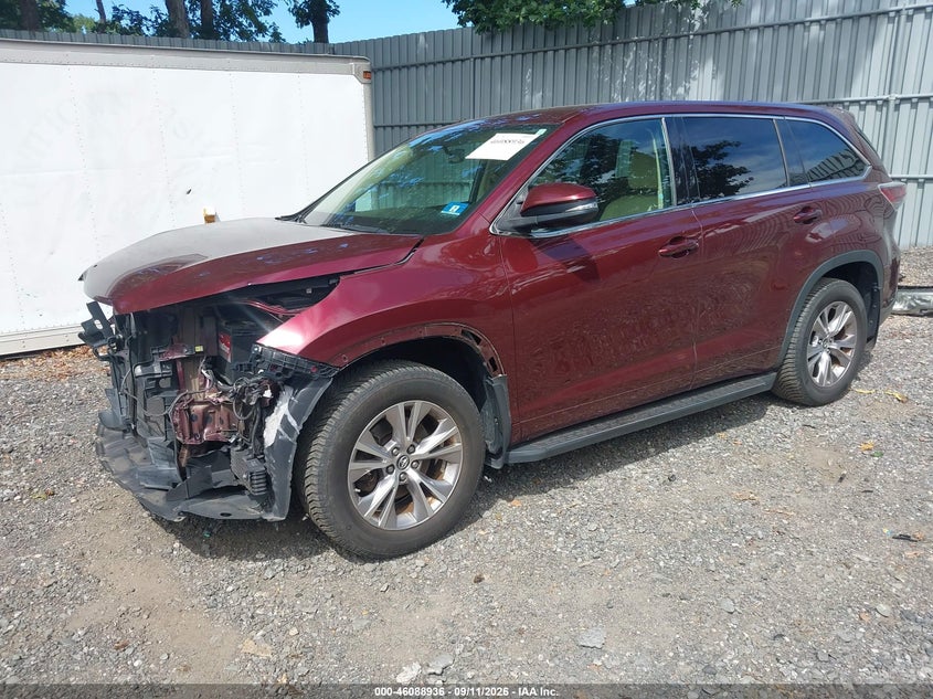 Vin: 5tdbkrfh6gs350860, lot: 46588543, toyota highlander le plus v6 20162