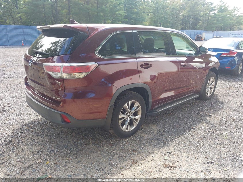 Vin: 5tdbkrfh6gs350860, lot: 46588543, toyota highlander le plus v6 20164