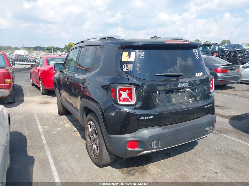 Vin: zaccjbdt1fpb50390, lot: 46588898, jeep renegade limited 20153