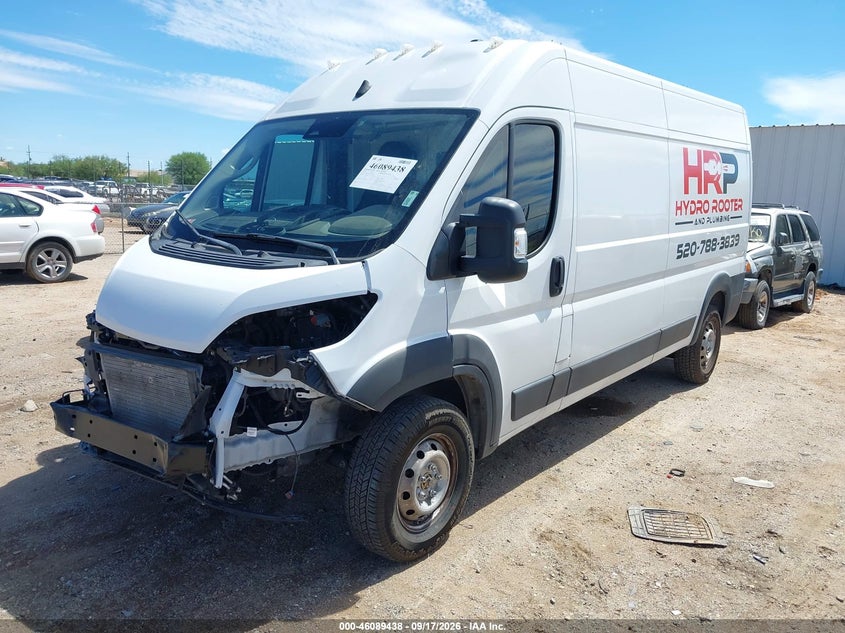 Vin: 3c6lrvdgxpe581281, lot: 46589044, ram promaster 2500 high roof 159 wb 20232