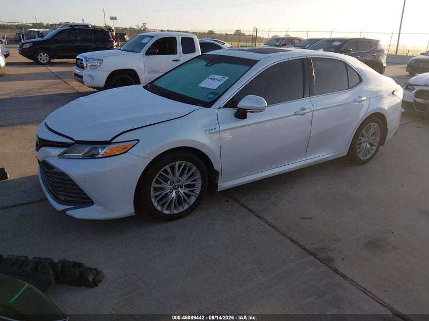 Vin: 4t1f31ak3lu544167, lot: 46589049, toyota camry xle hybrid 20202
