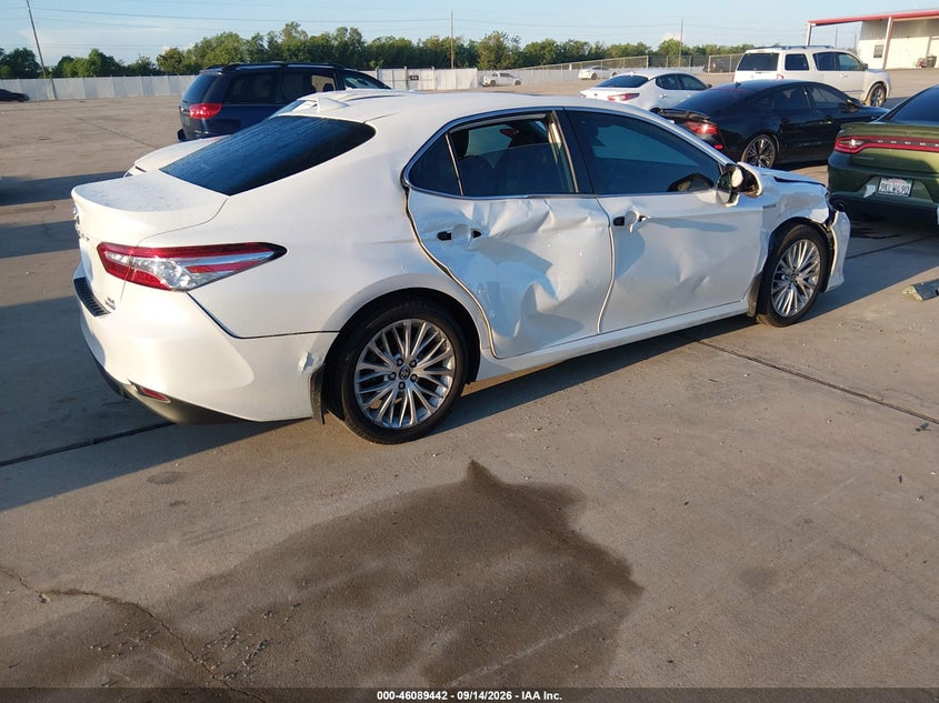 Vin: 4t1f31ak3lu544167, lot: 46589049, toyota camry xle hybrid 20204