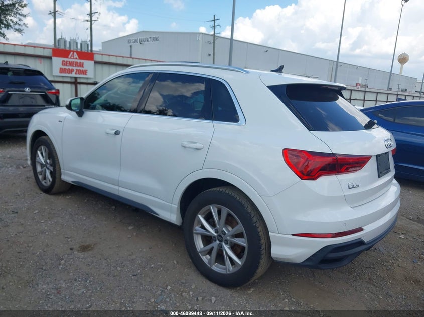 Vin: wa1decf36p1075905, lot: 46589055, audi q3 premium 45 tfsi s line quattro tiptronic 20233