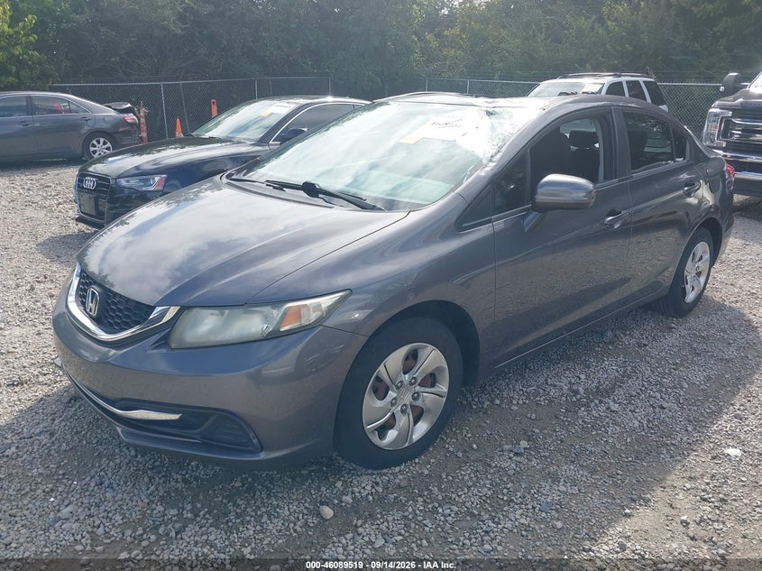 Vin: 19xfb2f51ee014555, lot: 46589126, honda civic lx 20142