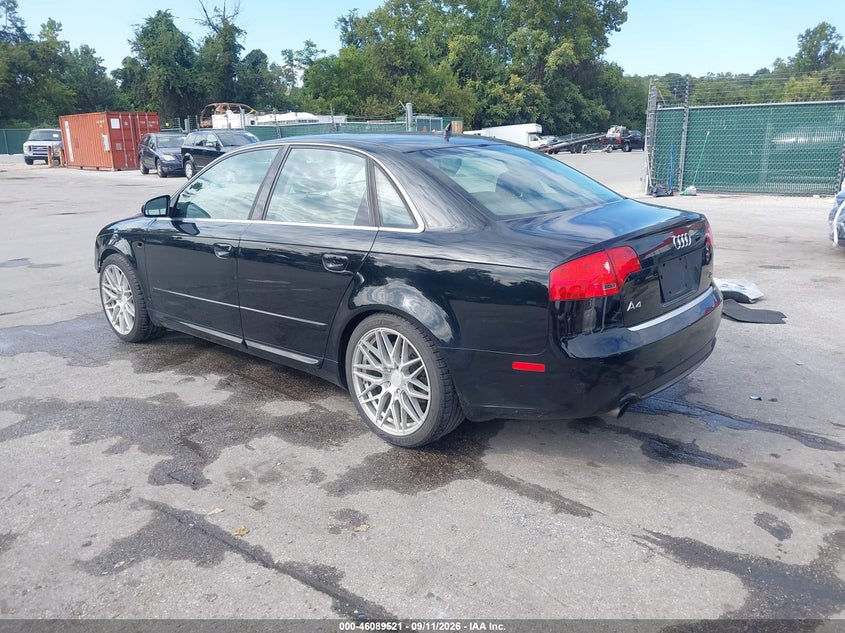 AUDI A4 2008 VIN WAUDH78E38A082117