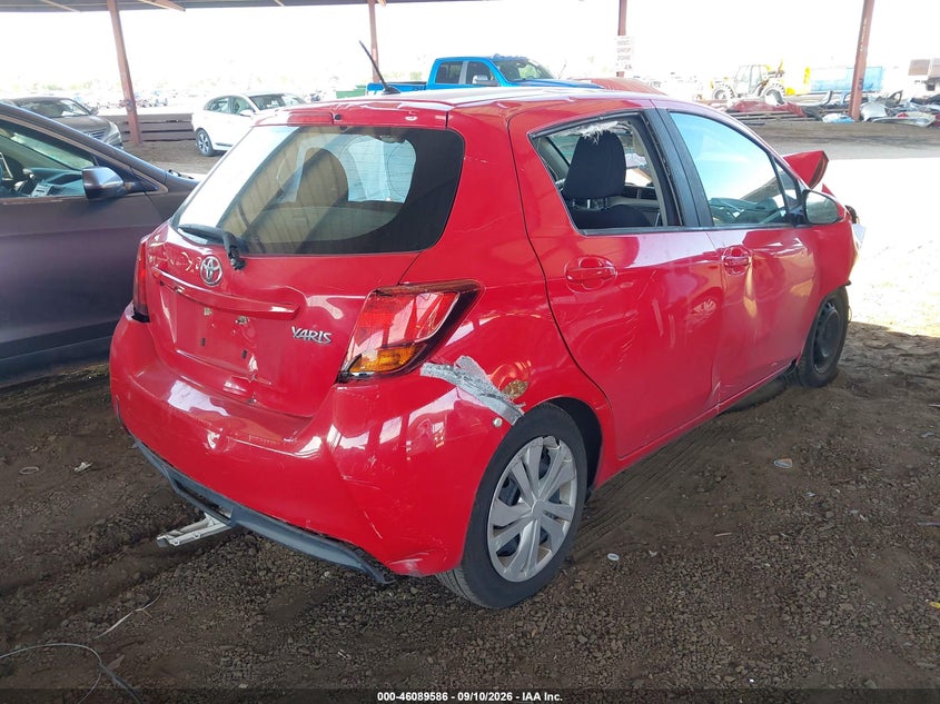 Vin: vnkktud30ga060173, lot: 46589193, toyota yaris l 20164