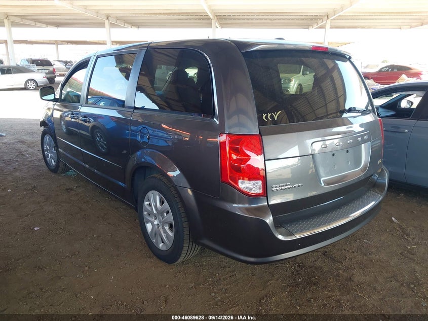 Vin: 2c4rdgbg9gr397318, lot: 46589235, dodge grand caravan se 20163