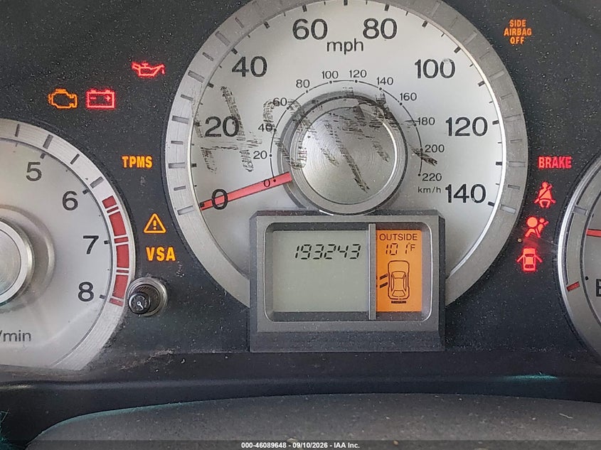 HONDA PILOT 2011 VIN 5FNYF4H54BB013251