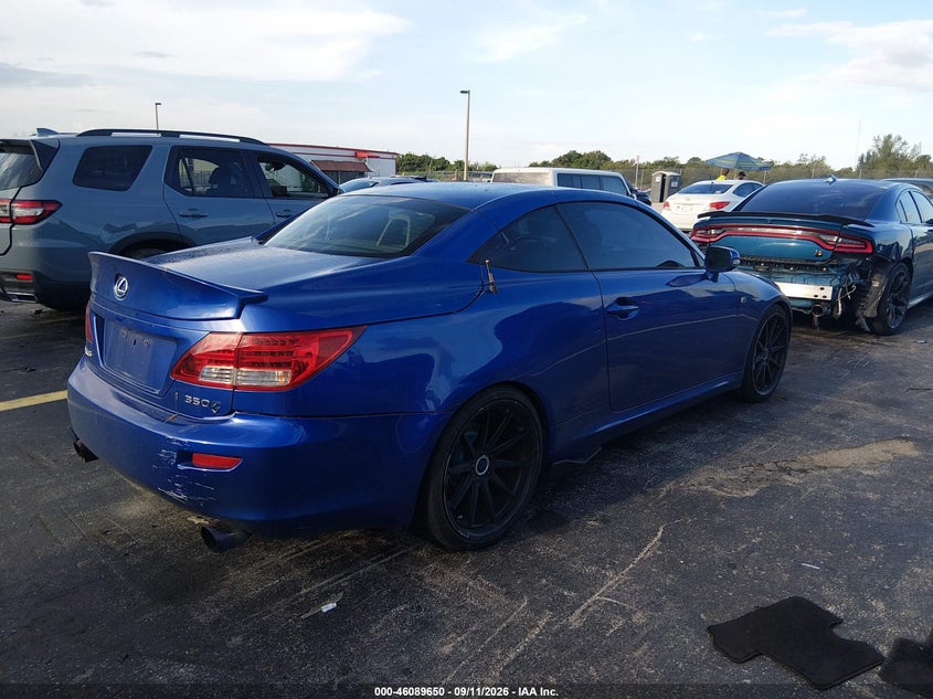 Vin: jthfe2c23a2500422, lot: 46589258, lexus is 350c 20104