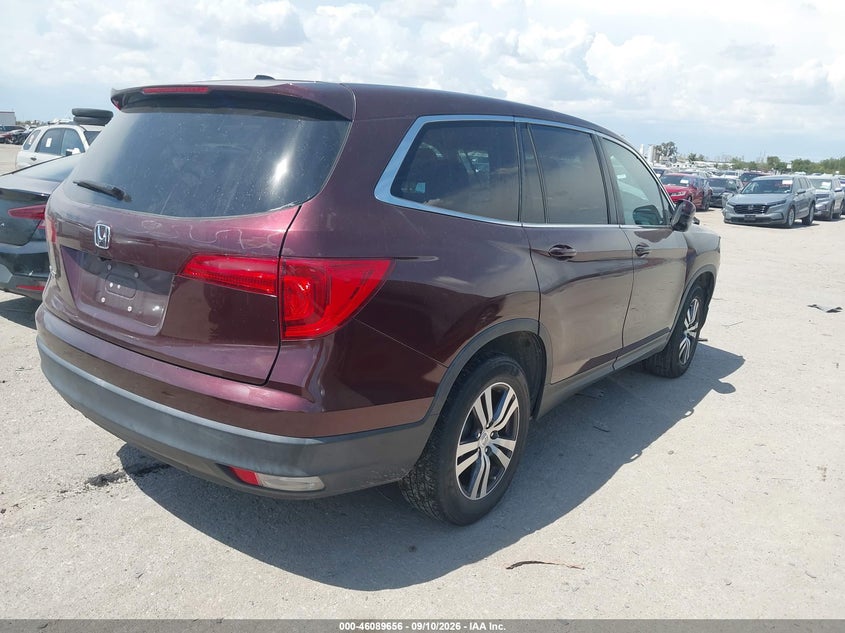 Vin: 5fnyf5h84hb031953, lot: 46589263, honda pilot ex-l 20174