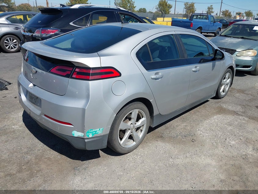 Vin: 1g1re6e47eu171652, lot: 46589366, chevrolet volt 20144