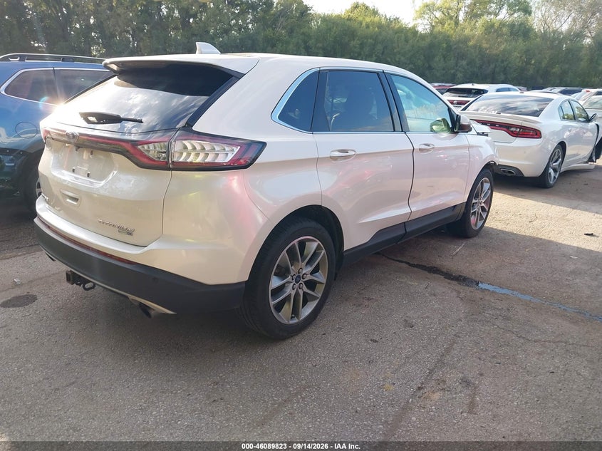 Vin: 2fmpk4k93hbb87946, lot: 46589430, ford edge titanium 20174