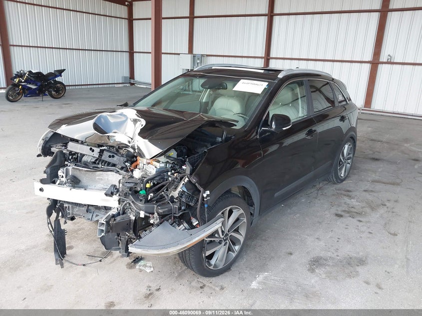 Vin: kndce3lc1k5222204, lot: 46589676, kia niro touring 20192