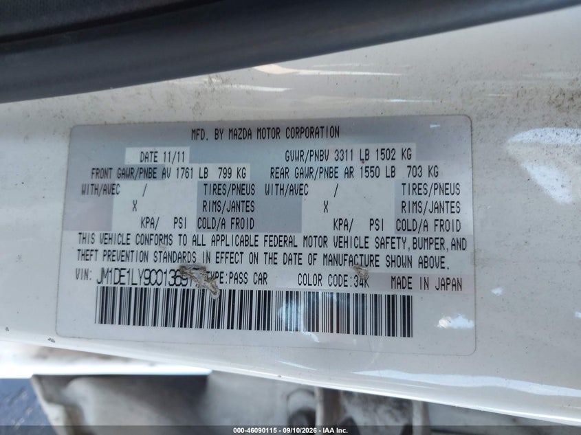 2012 MAZDA MAZDA2 TOURING · Фото 9