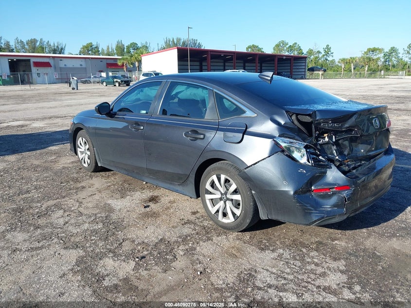 Vin: 2hgfe2f26ph553419, lot: 46589882, honda civic lx 20233