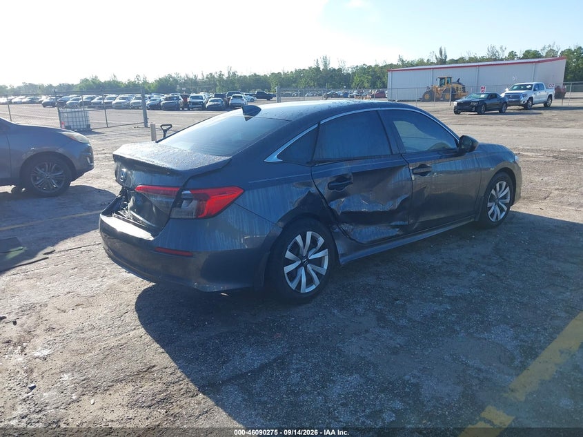 Vin: 2hgfe2f26ph553419, lot: 46589882, honda civic lx 20234