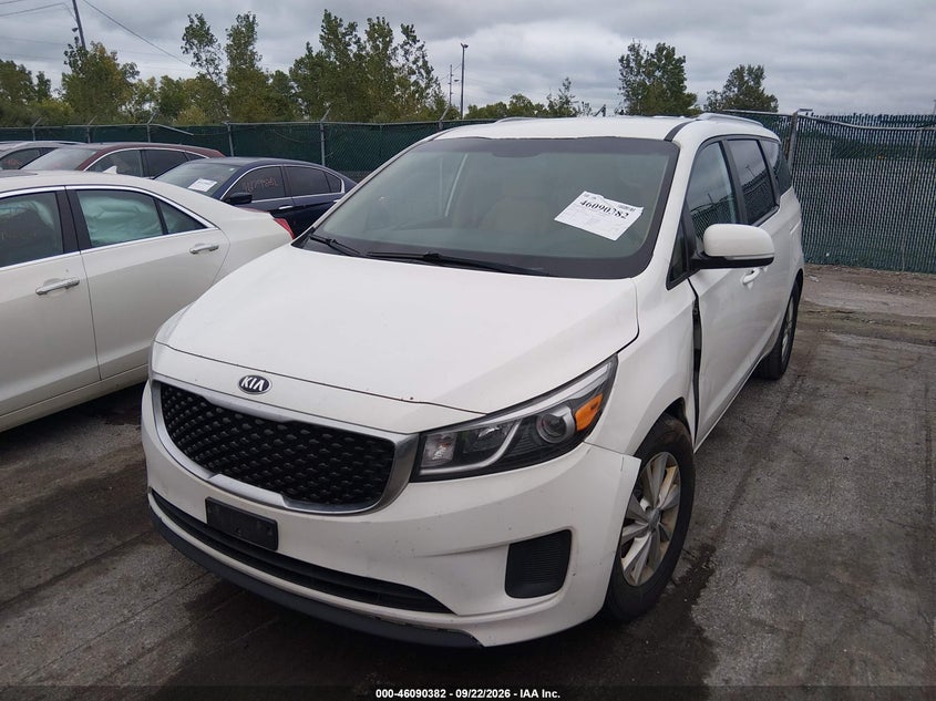 Vin: kndmb5c16g6195543, lot: 46589989, kia sedona lx 20162