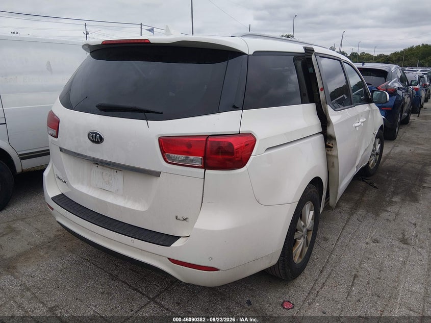 Vin: kndmb5c16g6195543, lot: 46589989, kia sedona lx 20164
