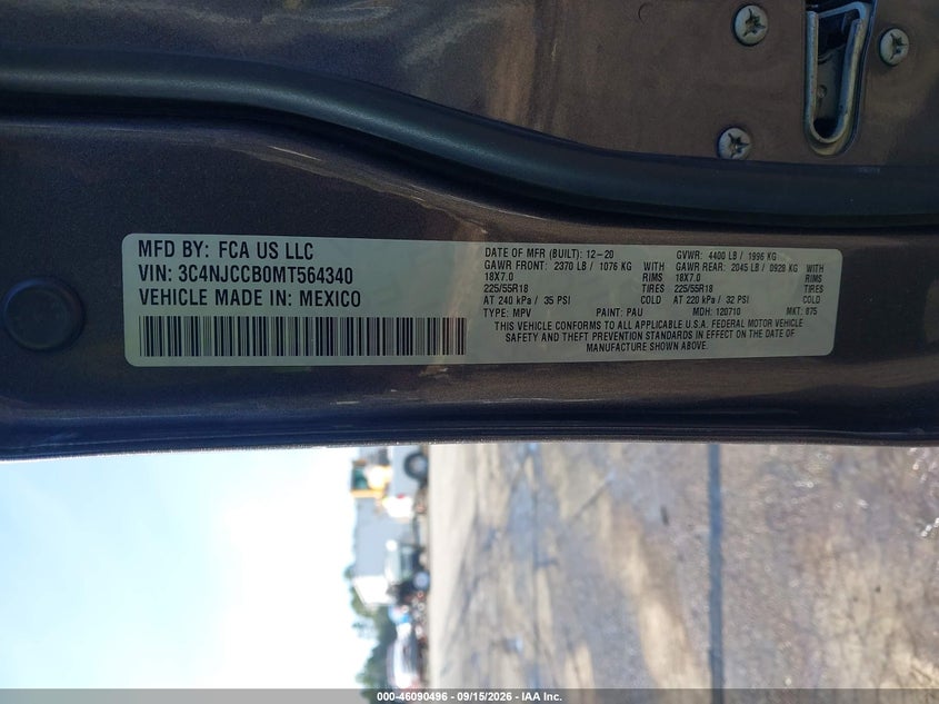 2021 JEEP COMPASS LIMITED FWD · Фото 9