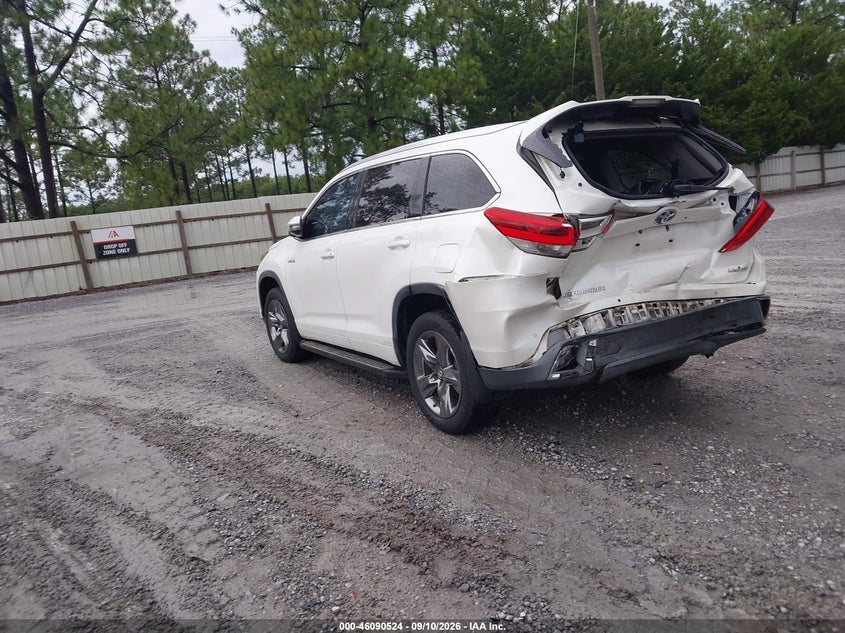 Vin: 5tddgrfh6hs032085, lot: 46590131, toyota highlander hybrid limited 20173