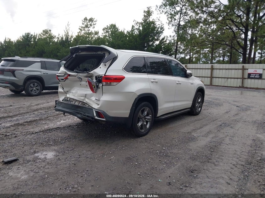 Vin: 5tddgrfh6hs032085, lot: 46590131, toyota highlander hybrid limited 20174