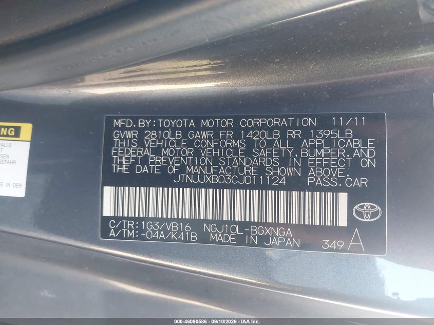 2012 SCION IQ · Photo 9
