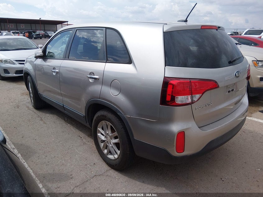 Vin: 5xykt3a67fg631268, lot: 46590237, kia sorento lx 20153