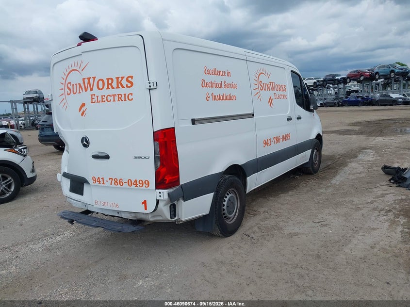 Vin: w1y4ebhy4lt032862, lot: 46590281, mercedes-benz sprinter 2500 standard roof v6 20204