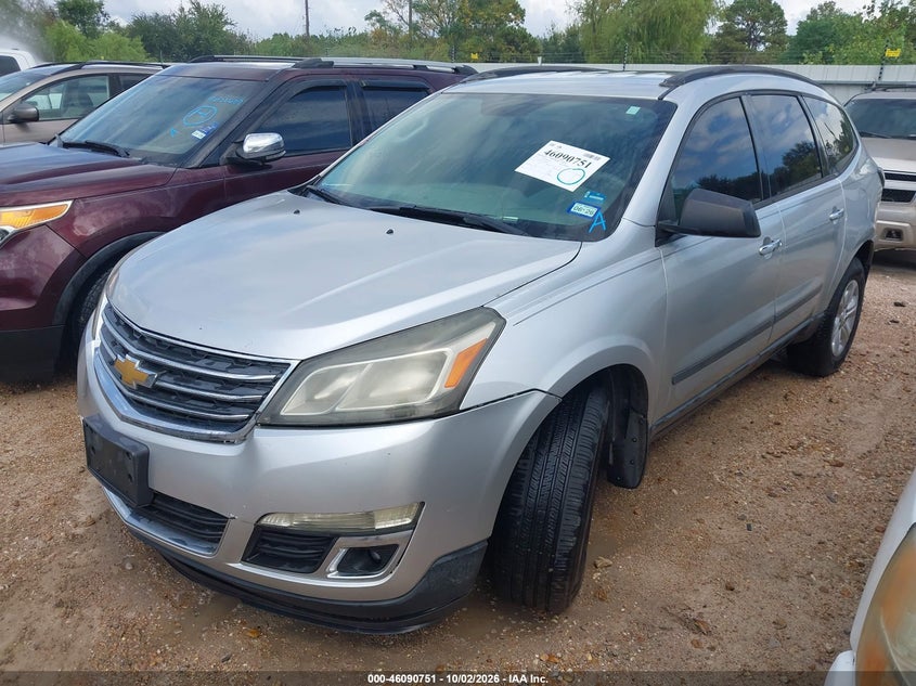 Vin: 1gnkrfed7dj102786, lot: 46590357, chevrolet traverse ls 20132