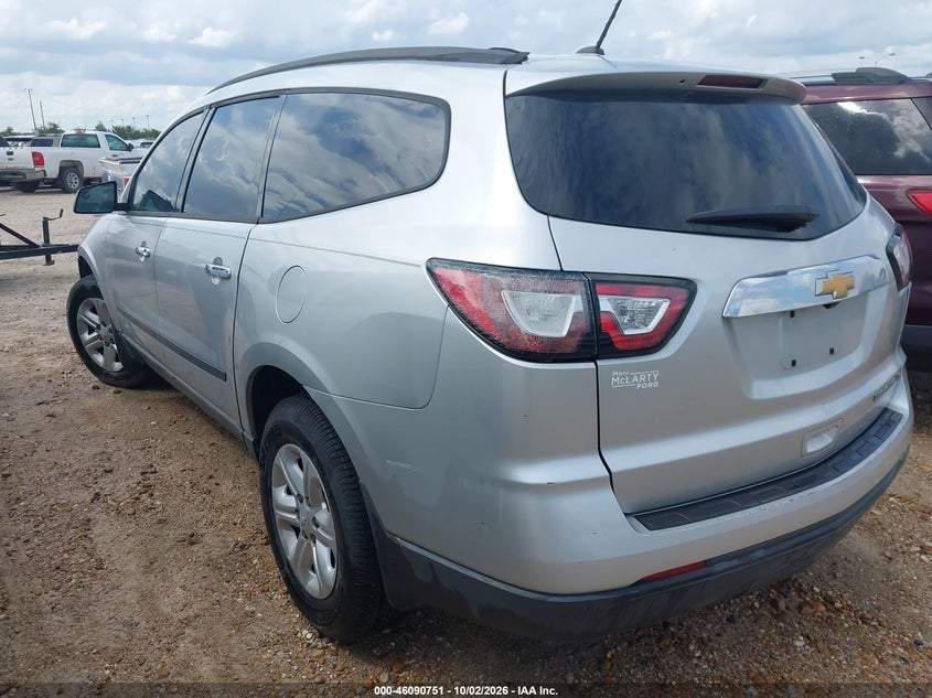 Vin: 1gnkrfed7dj102786, lot: 46590357, chevrolet traverse ls 20133