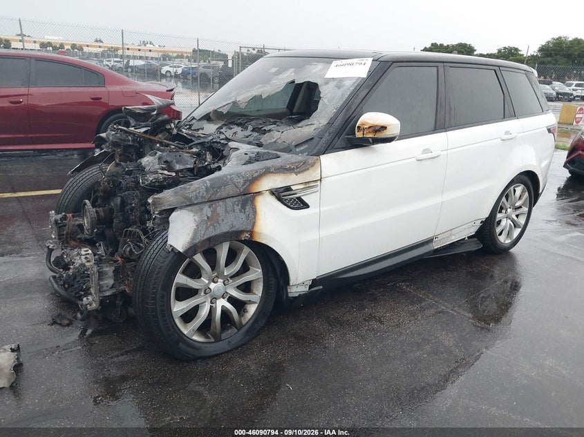 Vin: salwr2vf6ga548848, lot: 46590400, land rover range rover sport 3.0l v6 supercharged hse 20162