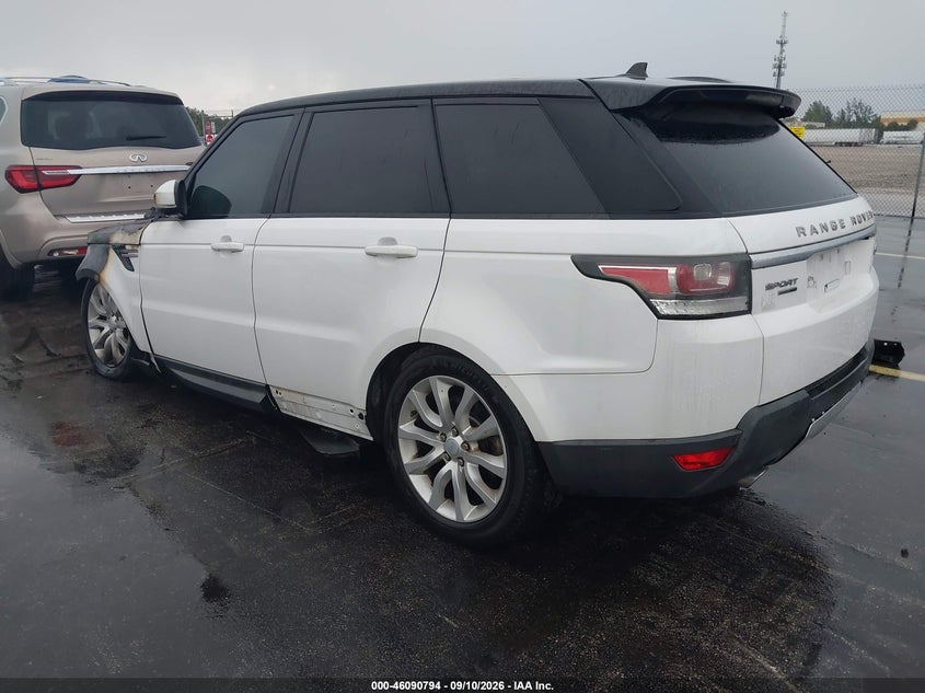 Vin: salwr2vf6ga548848, lot: 46590400, land rover range rover sport 3.0l v6 supercharged hse 20163