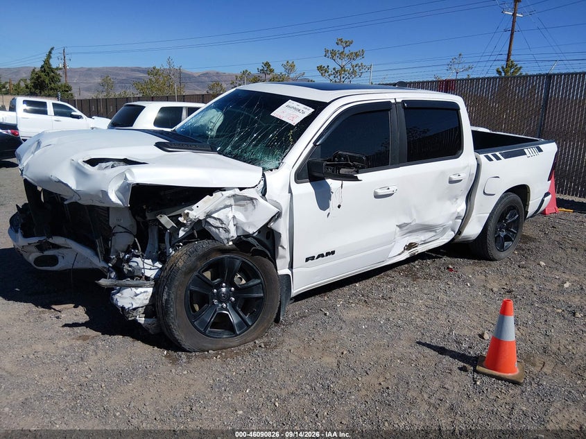 Vin: 1c6srfvt3mn536848, lot: 46590433, ram 1500 sport 20212