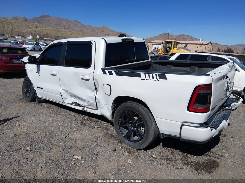 Vin: 1c6srfvt3mn536848, lot: 46590433, ram 1500 sport 20213