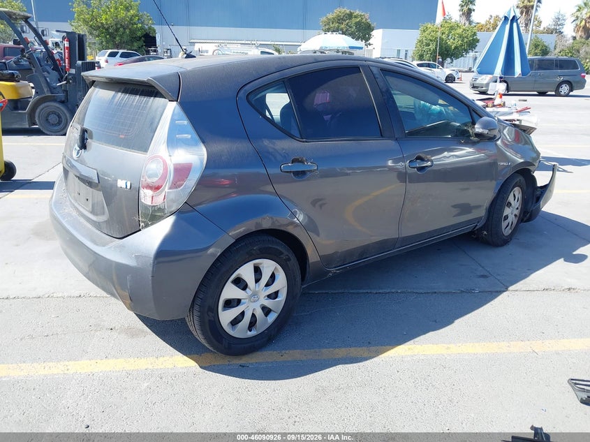 Vin: jtdkdtb38e1069476, lot: 46590533, toyota prius c one 20144