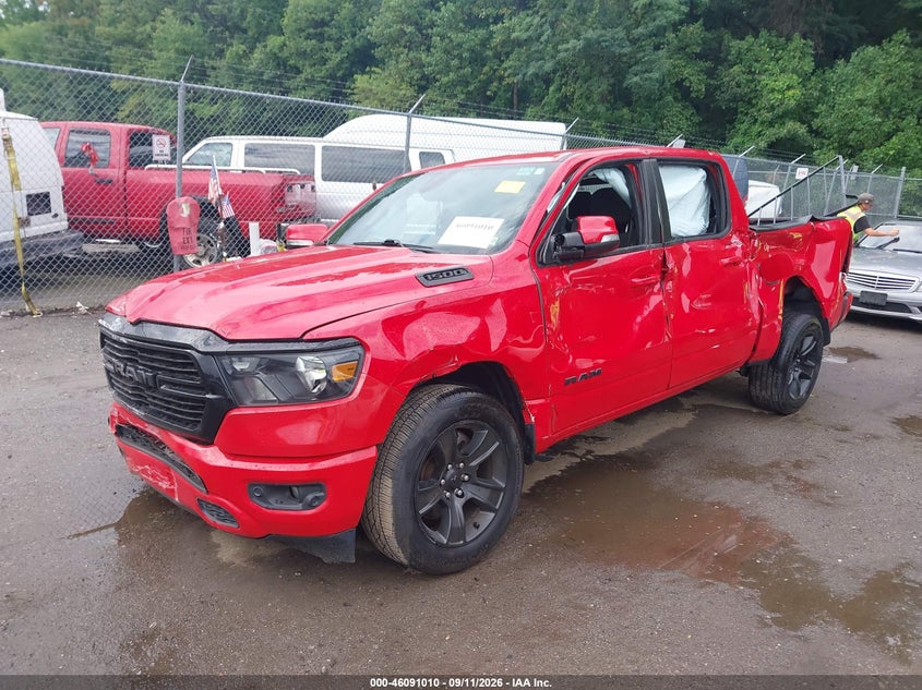Vin: 1c6rrffg0ln341398, lot: 46590617, ram 1500 big horn  4x4 5'7 box 20202